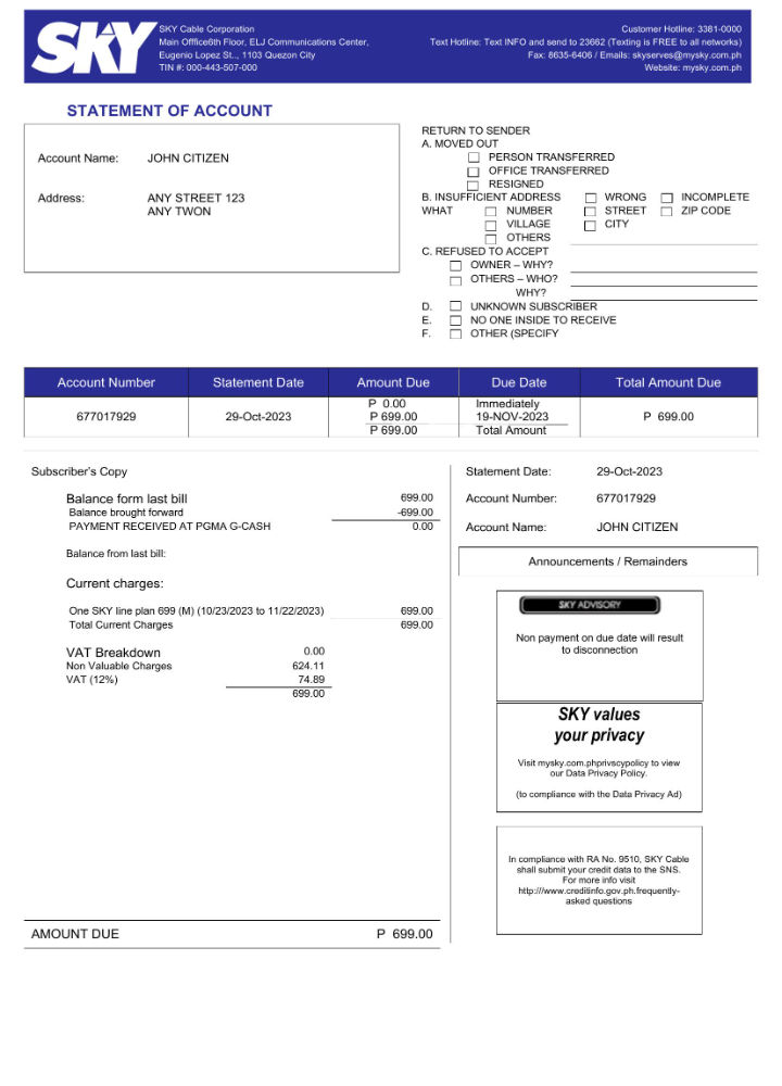  Minol USA business utility bill 